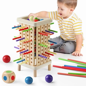 Montessori Toys for Kids 3-5, Wooden Board Game for Children's 4-8, Math Educational, Fine Motor Skill Toy for 3  Year Olds Girls Boys, Classic Fun Games for Age 3 4 5 6 7 8 Girls Boys Gifts