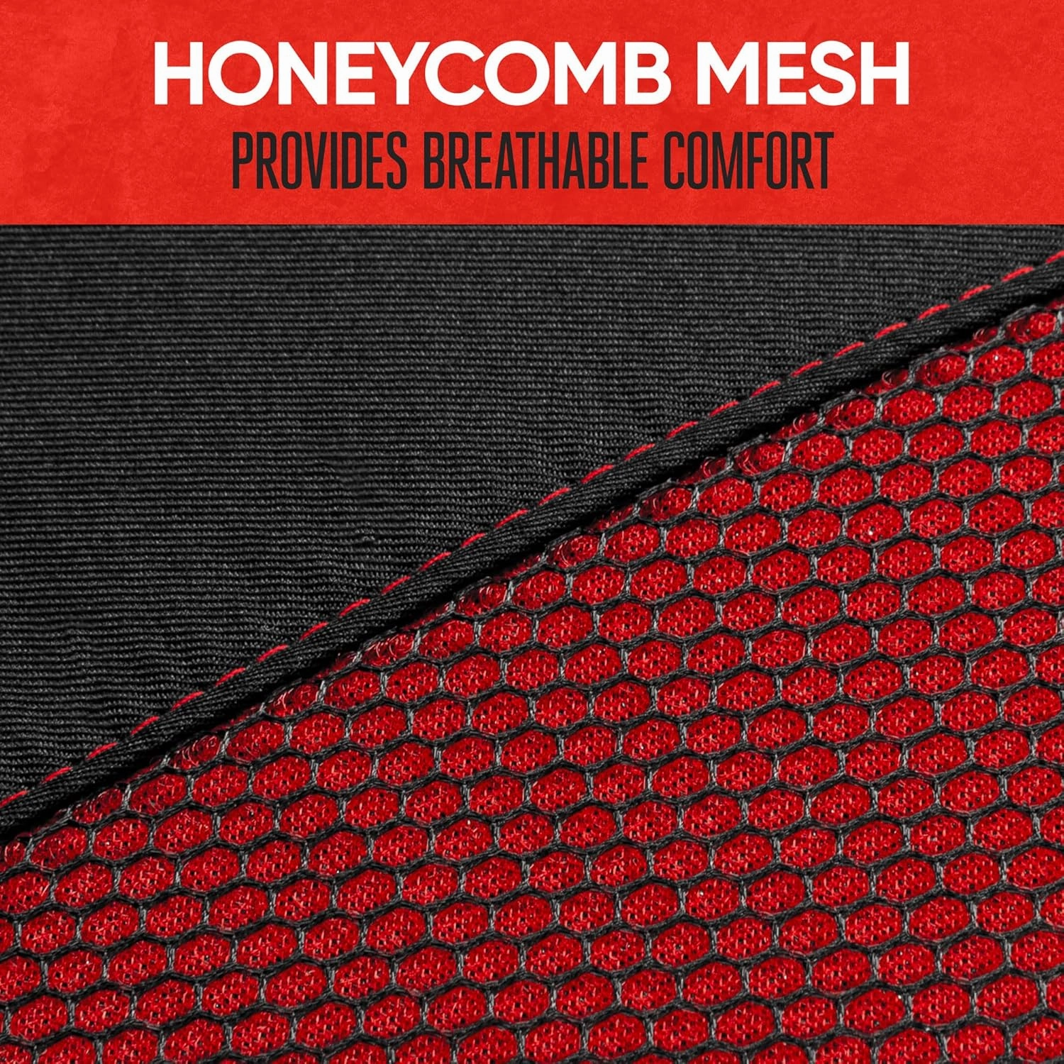 Motor Trend Mesh Red Car Seat Covers for Front Seats - Premium High Back Automotive Seat Covers, Designed for Vehicles with Integrated Fixed Headrests, Interior Seat Covers for Cars Trucks Vans SUVs