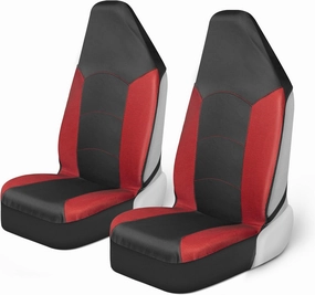 Motor Trend Mesh Red Car Seat Covers for Front Seats - Premium High Back Automotive Seat Covers, Designed for Vehicles with Integrated Fixed Headrests, Interior Seat Covers for Cars Trucks Vans SUVs