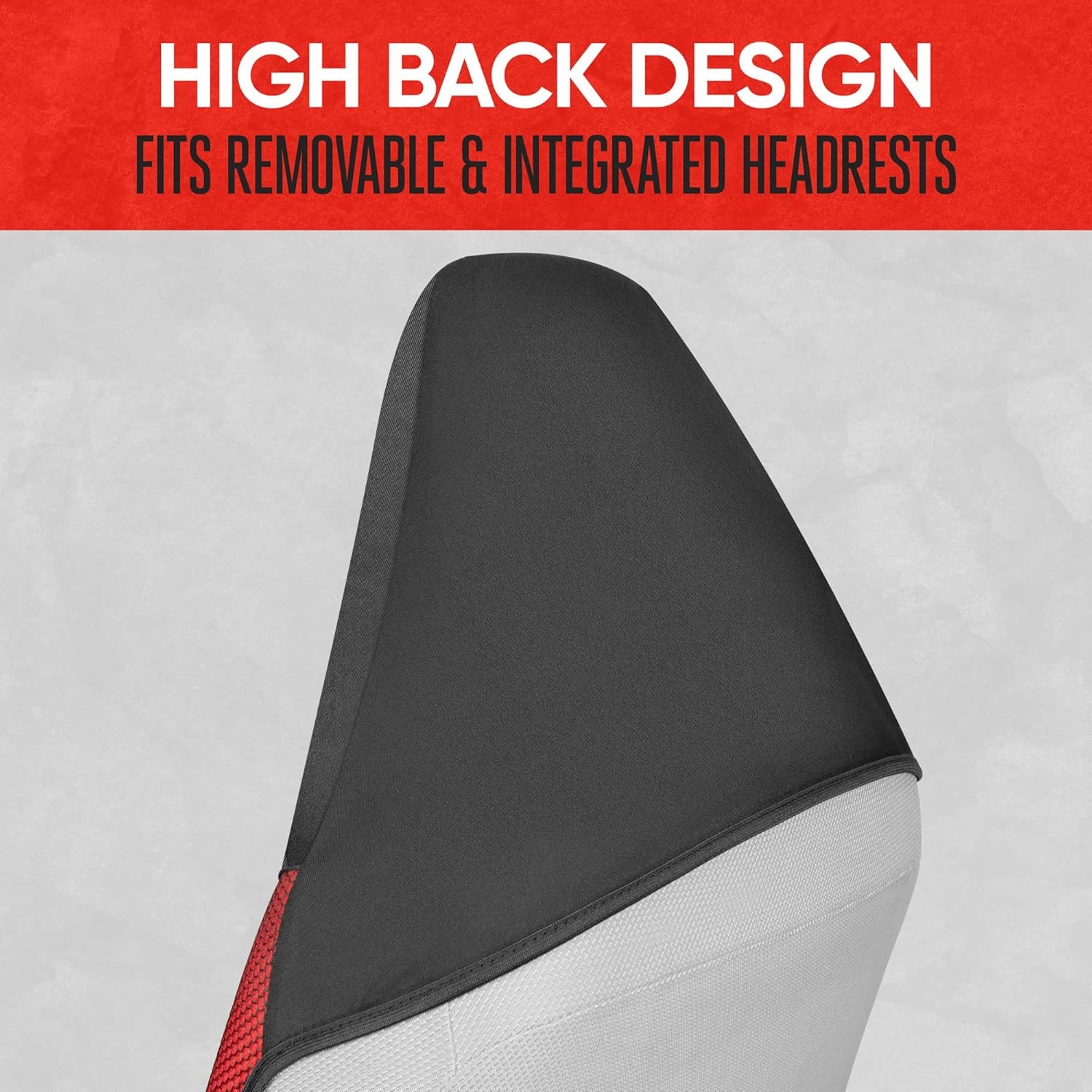 Motor Trend Mesh Red Car Seat Covers for Front Seats - Premium High Back Automotive Seat Covers, Designed for Vehicles with Integrated Fixed Headrests, Interior Seat Covers for Cars Trucks Vans SUVs