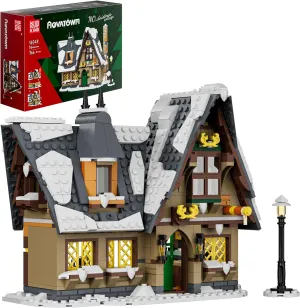 Mould King Christmas Cottage House Alone Building Sets Toy, STEM Project Educational Building Kit Toys, Holiday Presents for Kids 8 9 10 11 12 13 14 Years Old(766 Pieces)