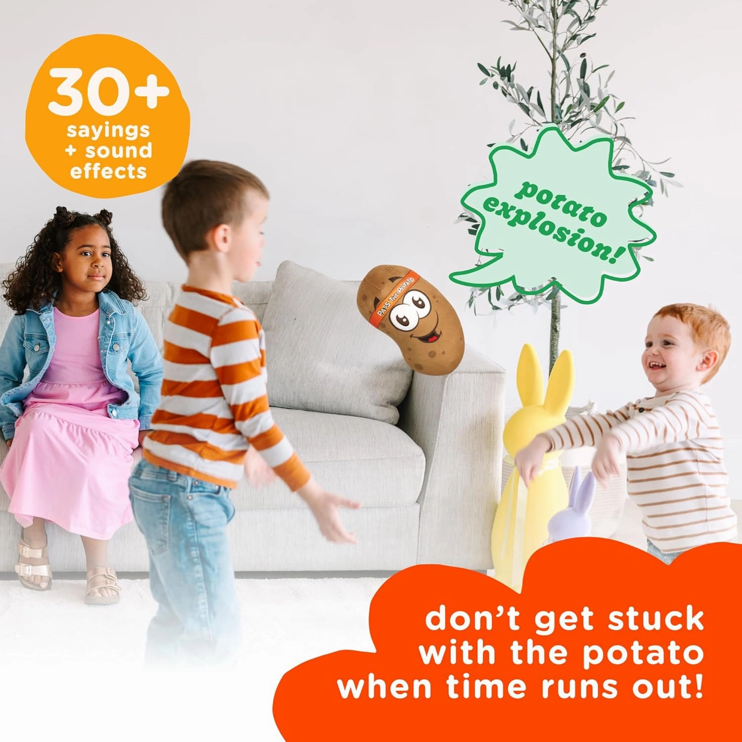 Move2Play, Pass The Potato, Hilariously Wild and Fun Active Play Game | Gift for Kids & Toddlers | Boys & Girls Ages 3, 4-8  | Indoor/Outdoor Toy| Summer & Camping Fun