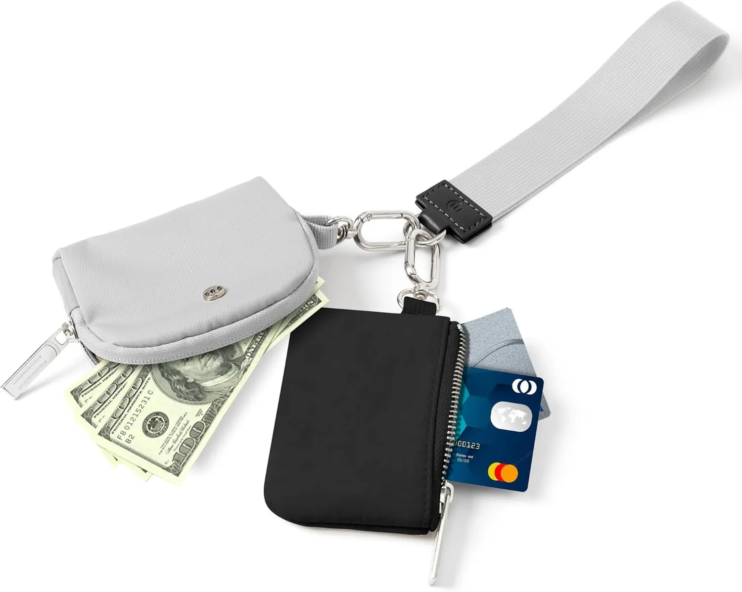 Mum's memory Mini Zip Around Wristlet Wallet for Women Dual Pouch Wristlet Portable keychain wallet Coin Purse Mini Women Coin Pocket