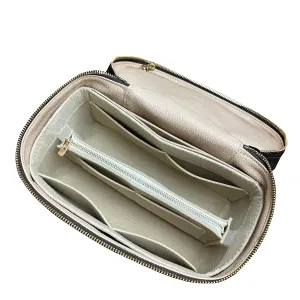 Nice bb Organizer Insert Nice Mini Vanity Organizer Nice Makeup Bag Case Liner Protector Premium Felt Handmade (Nice Mini, Beige)