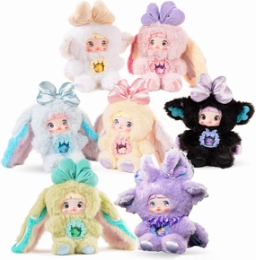 Nommi Plush Blind Box， Plush Figure Toys 1PC (1 of 7 Possible Styles) Fantasy World Series Keychain & Bag Charm Birthday Gifts 8.5 in