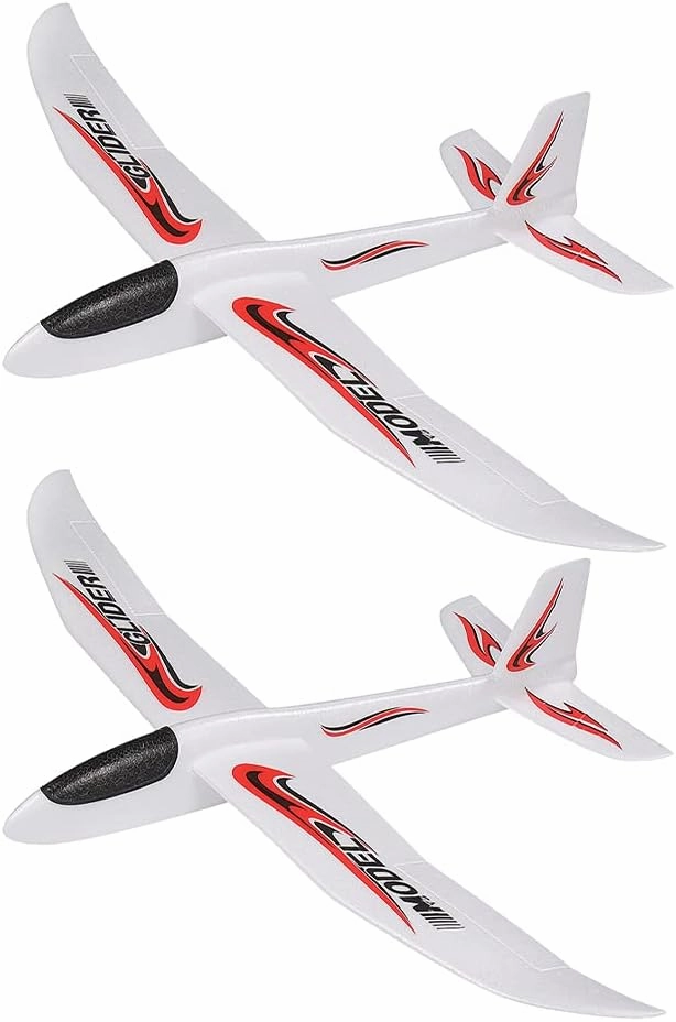 NUOBESTY 2Pcs Airplane Toys Outdoor Toy 39 Inches Large Throwing Glider Plane Throwing Model Foam Aircraft Foam Glider Aeroplane Manual Air Plane Gift for Kids