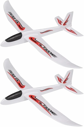NUOBESTY 2Pcs Airplane Toys Outdoor Toy 39 Inches Large Throwing Glider Plane Throwing Model Foam Aircraft Foam Glider Aeroplane Manual Air Plane Gift for Kids
