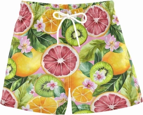 ODAWA Colorful Snake Black Boys Swim Trunks Toddler Swim Shorts Little Boy Bathing Suit Swimsuit with Mesh Lining 2T
