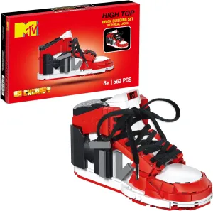 Officially Licensed MTV Icon Sneaker with Shoe Laces in Shoe Box Packaging 561 Pieces Multicolored Brick Building Set