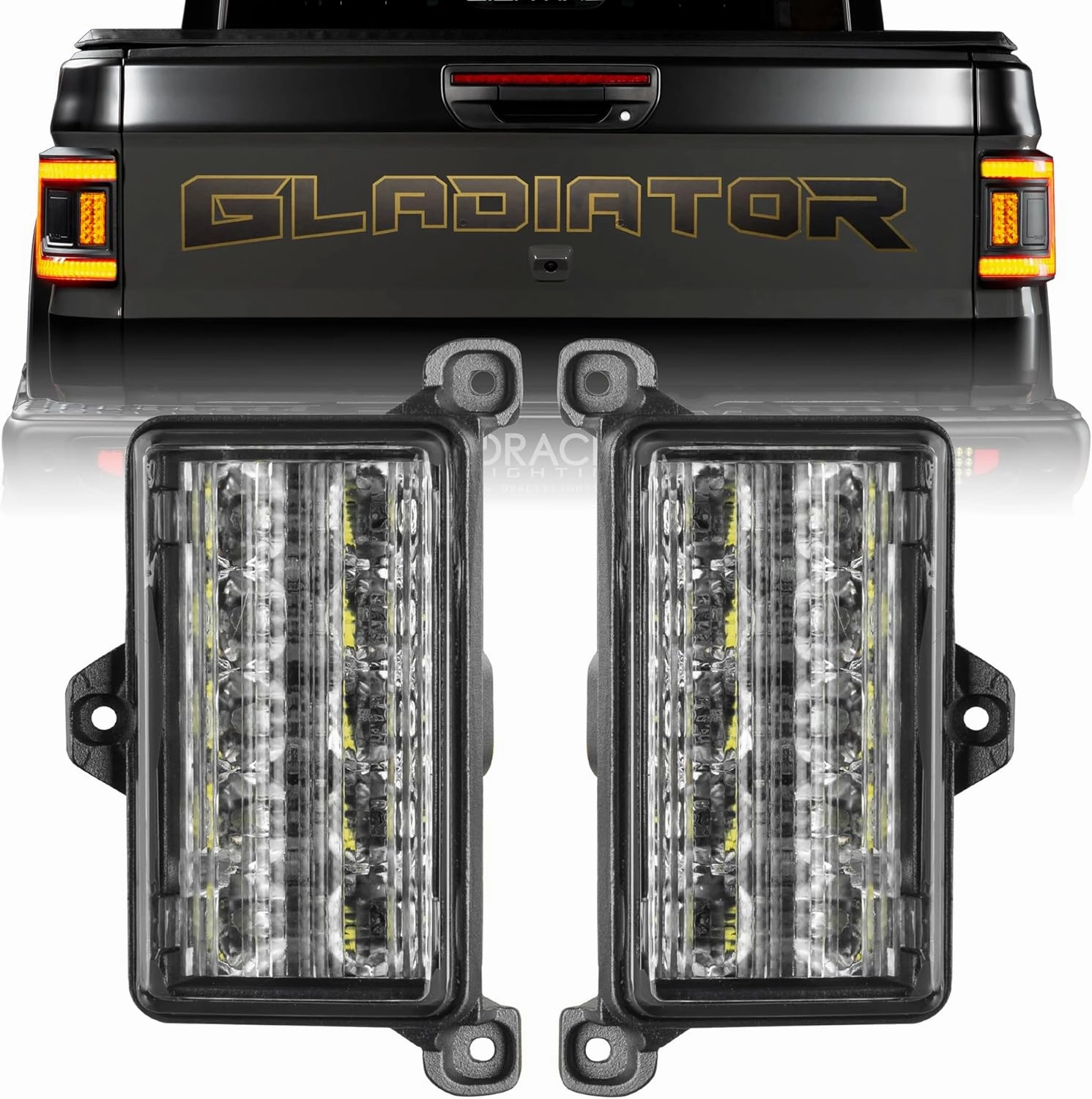 ORACLE Lighting Dual Function Amber/White Reverse LED Module for Jeep Gladiator JT Flush Tail Lights Part # 5915-JT-023