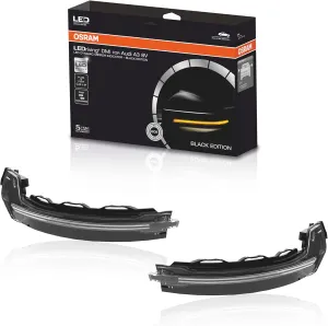 OSRAM LEDriving dynamic LED mirror indicator for Audi A3 8 V, Audi S3 8 V, Audi RS3 8 V - Black Edition