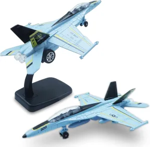 OTONOPI Fighter Jet Army Military Air Force Airplane Toy Pull Back Aircraft Die Cast Metal Model Plane Collection with Lights and Sounds for Kids Age 3 