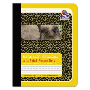 Pacon® Primary Journal, D'Nealian 1-3, Zaner-Bloser 2-3, Manuscript Format, Yellow Cover, (100) 9.75 x 7.5 Sheets