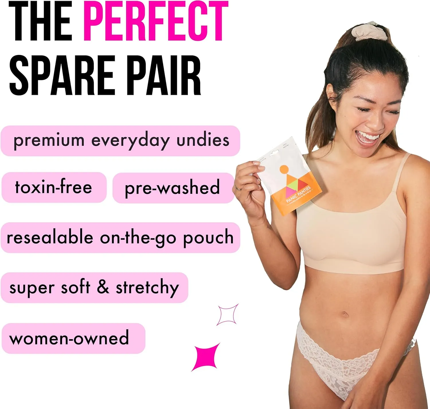 Panties For Your Purse: Mid-Rise Lace Thong, Bachelorette Party Favors, 4 Pack
