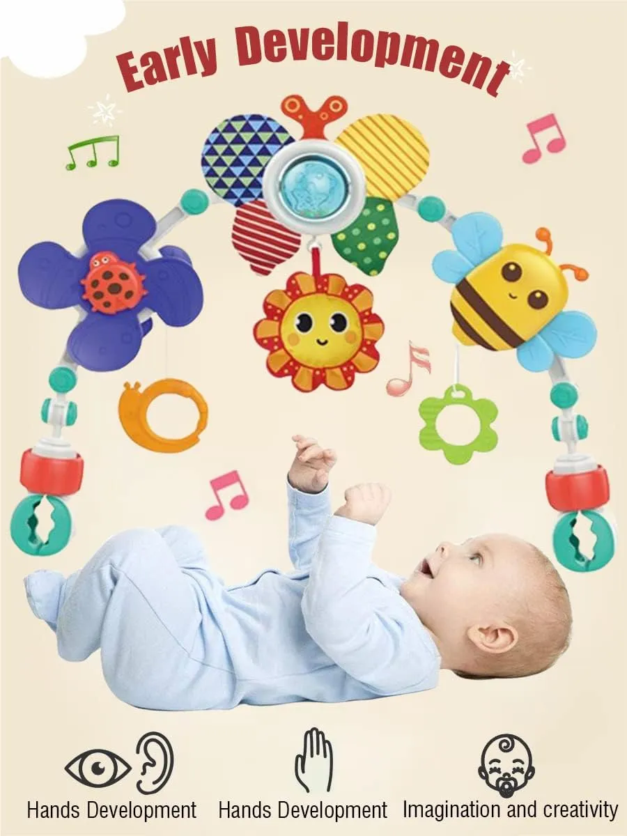 Pau1Hami1ton Stroller Arch Toys, Car Seat Toys, Adjustable Hanging Toy Bar/Mobile for Bassinet, Crib Bed, Bouncer - Baby Gifts S-19 (Butterfly)