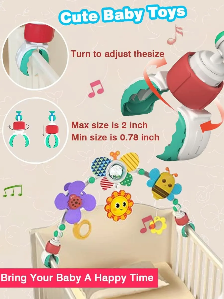 Pau1Hami1ton Stroller Arch Toys, Car Seat Toys, Adjustable Hanging Toy Bar/Mobile for Bassinet, Crib Bed, Bouncer - Baby Gifts S-19 (Butterfly)