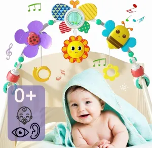 Pau1Hami1ton Stroller Arch Toys, Car Seat Toys, Adjustable Hanging Toy Bar/Mobile for Bassinet, Crib Bed, Bouncer - Baby Gifts S-19 (Butterfly)