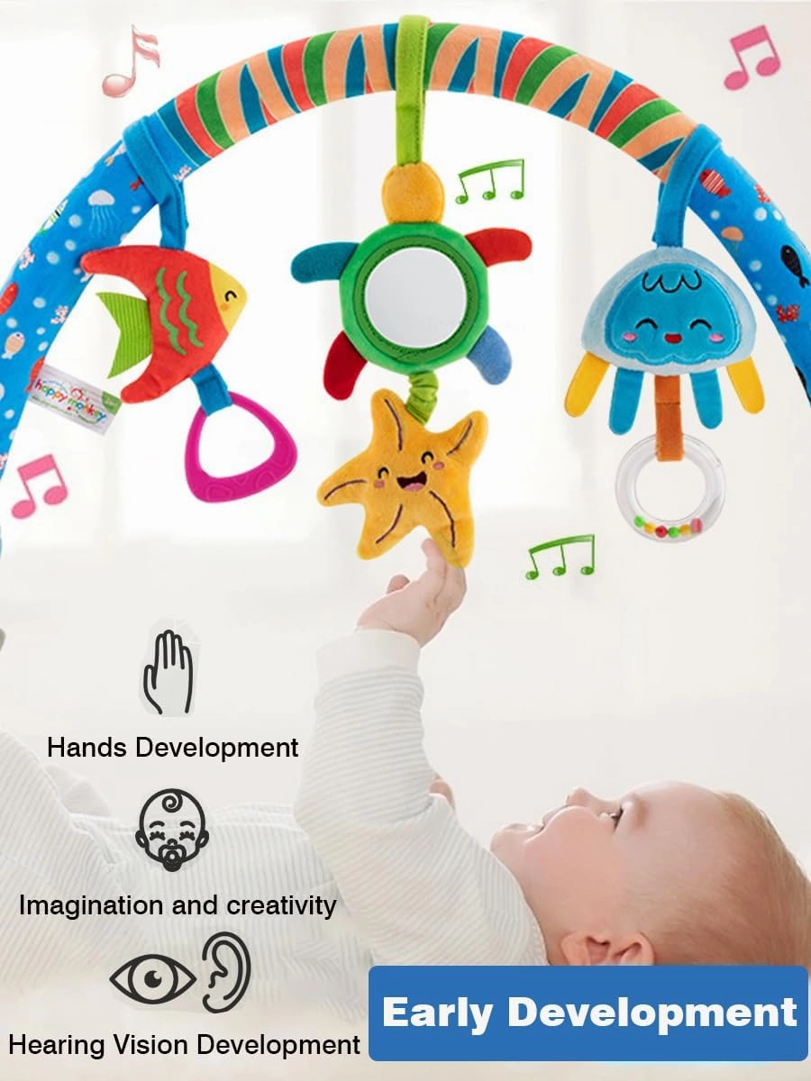 Pau1Hami1ton Baby Stroller Arch Toys, Car Seat Toys,Bouncer Toy Bar/Mobile for Bassinet,Adjustable Baby Hanging Toys Fit for Crib Bed,Stroller,Car Seat,Baby Gifts.S-19(Star)