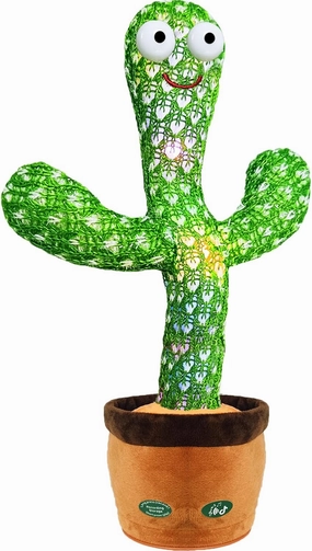 Pbooo Talking and Moving Cactus, Dancing Talking Cactus Mimicking Toy for Babies, Educational Baby Cactus Toys with Led Light, Dancing Talking Cactus Toys for Baby Boys & Girls