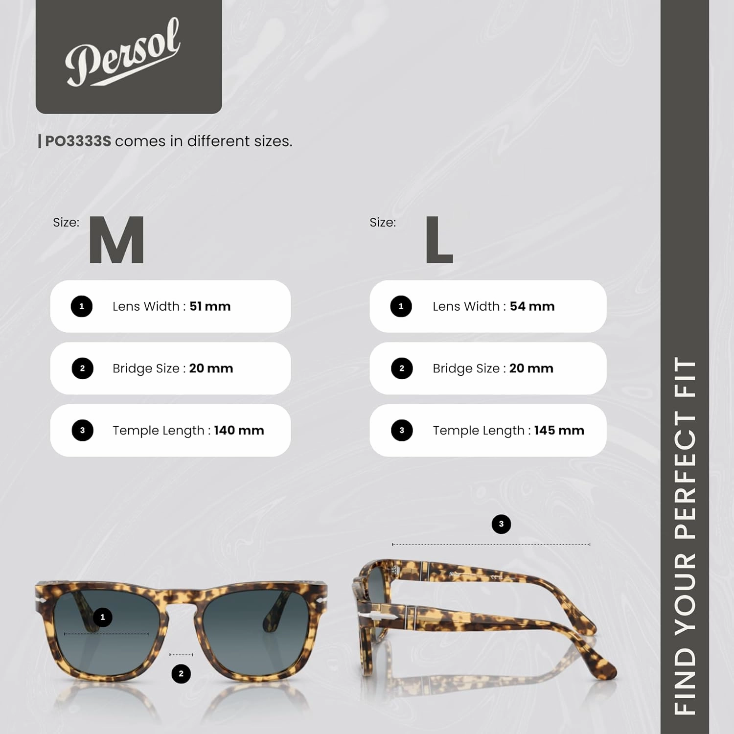 Persol Elio PO3333S Square Sunglasses for Men for Women   BUNDLE With Designer iWear Complimentary Eyewear Kit