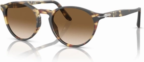 Persol PO3092SM Round Sunglasses for Men   BUNDLE With Designer iWear Complimentary Eyewear Kit
