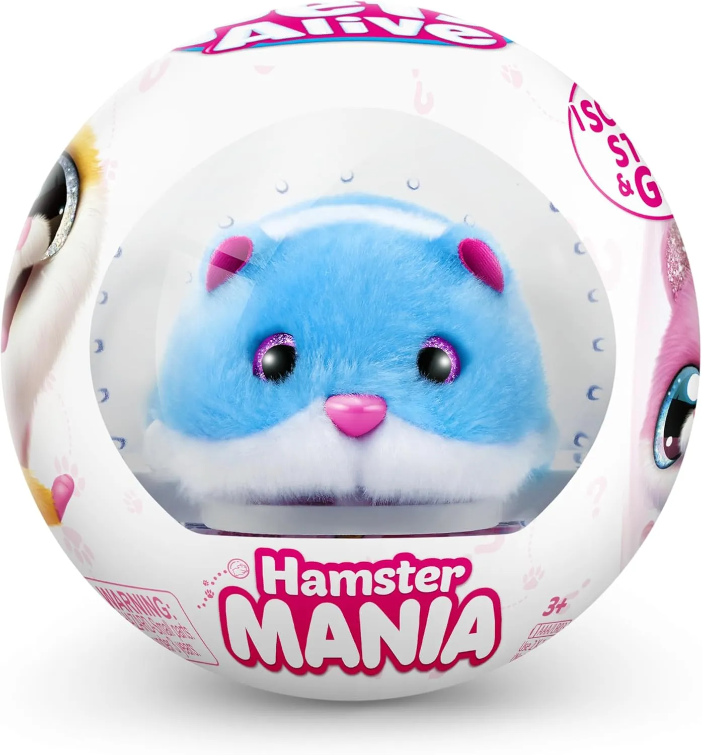 Pets Alive Hamstermania (Blue) by ZURU Hamster, Electronic Pet, 20  Sounds Interactive, Hamster Ball Toy for Girls and Children