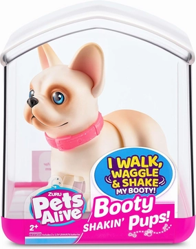 Pets Alive Booty Shakin' Pups (Frenchie & Dachshund) by ZURU 2 Pack Interactive Mini Dog Toys That Walk, Waggle, and Booty Shake, Electronic Puppy Toy for Kids and Girls