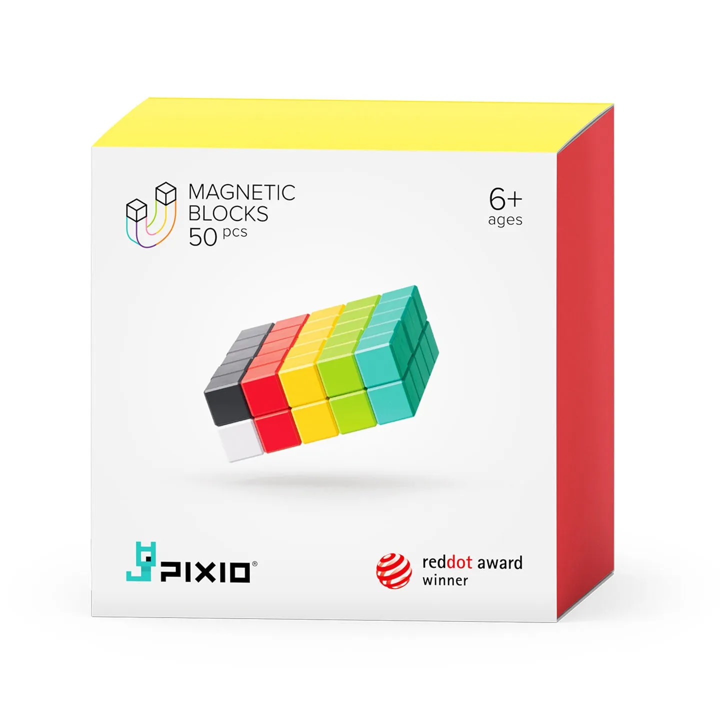 PIXIO-50 Magnetic Blocks in 6 Colors  Free App