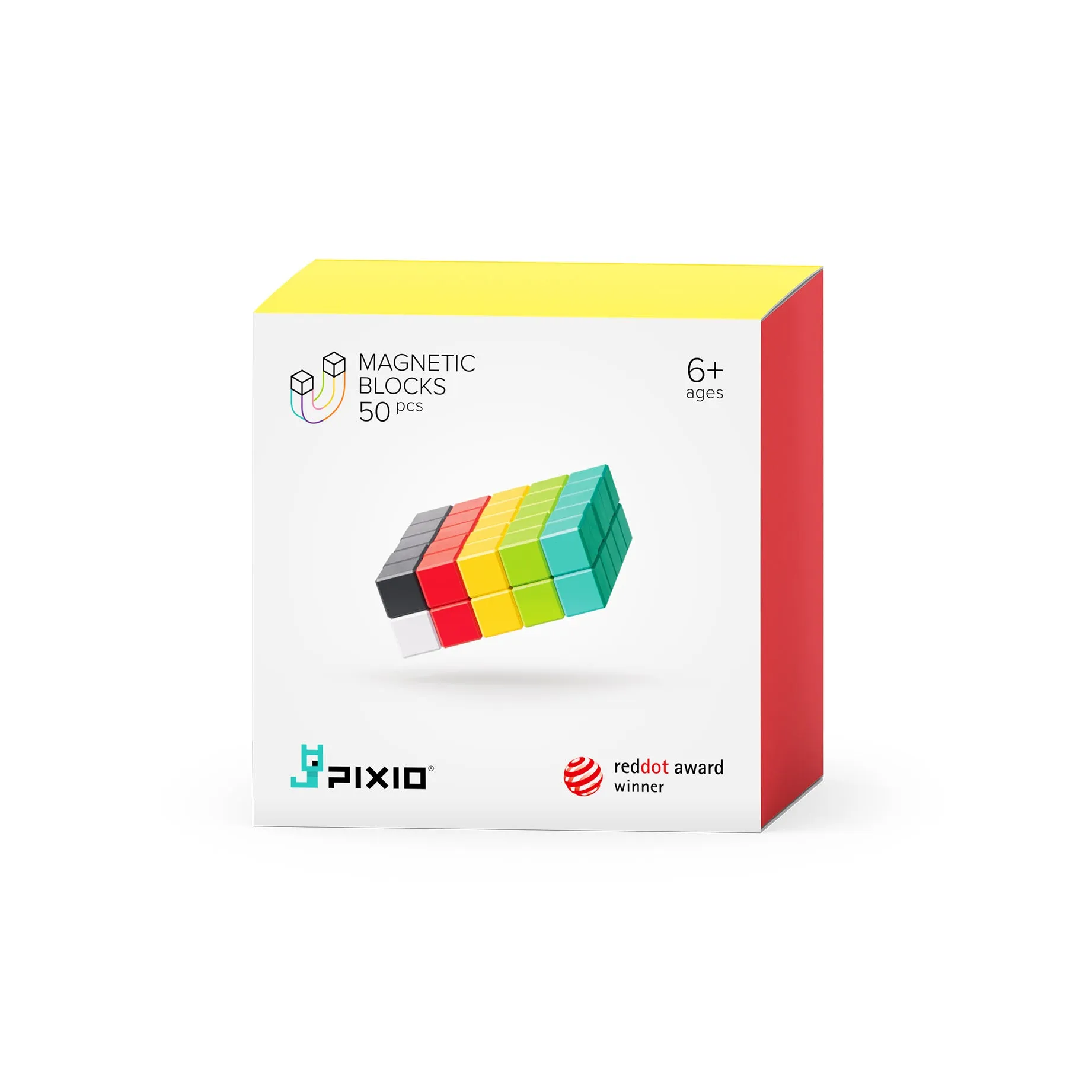 PIXIO-50 Magnetic Blocks in 6 Colors  Free App