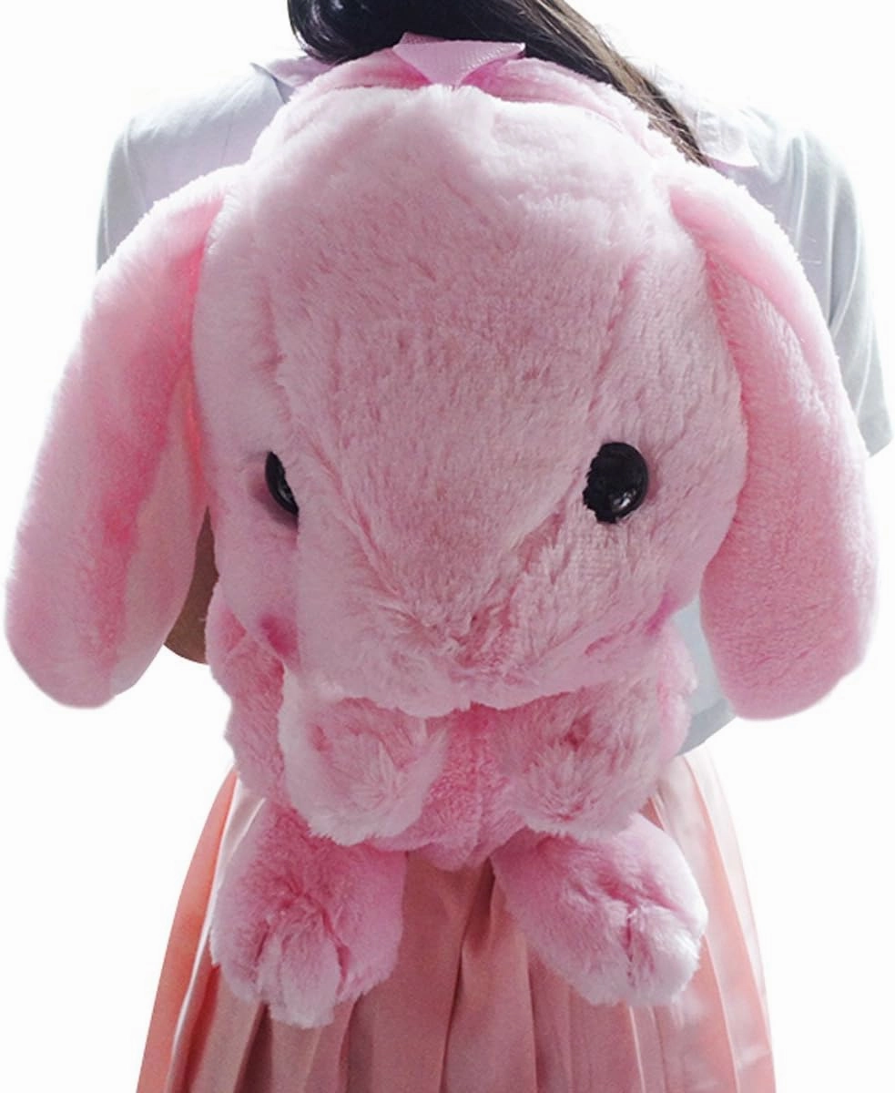 Plush Stuffed Animal Backpack Bunny Backpack with Adjustable Gift for Women Girl (Pink)