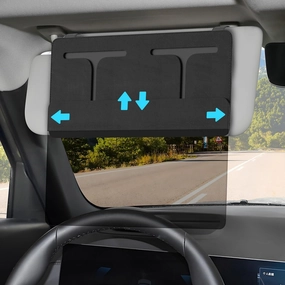 Polarized Car Sun Visor Extender, Upgraded Polarized Car Visor Extender Sun Blocker UV400, Universal Visor Extension for Car Visor, Adjustable Car Sun Visor, Glare, UV Protector-BLACK
