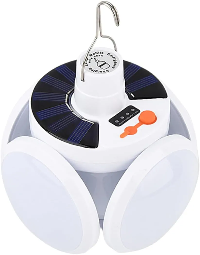 POPETPOP 1set Outdoor Camping Solar Lamp Foldable USB Charging Emergency Light Led Lantern for Camping Hiking and Emergency Use Compact Design for Travel and Outdoor Activities