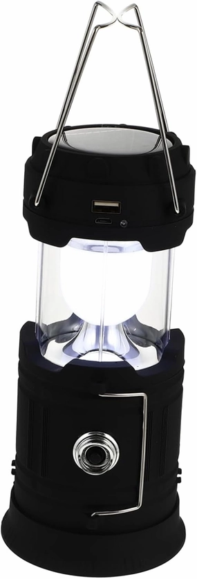 POPETPOP Solar Camping Lights Portable Tent Lamp Rechargeable Waterproof for Hiking Emergency Random Style