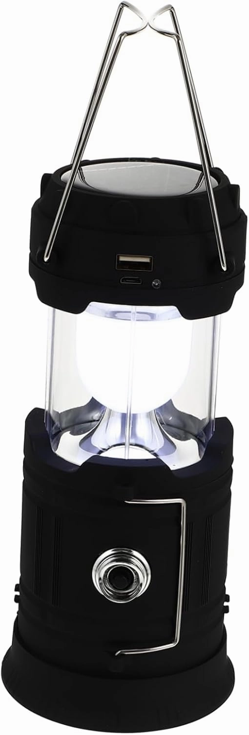 POPETPOP Solar Camping Lights Portable Tent Lamp Rechargeable Waterproof for Hiking Emergency Random Style