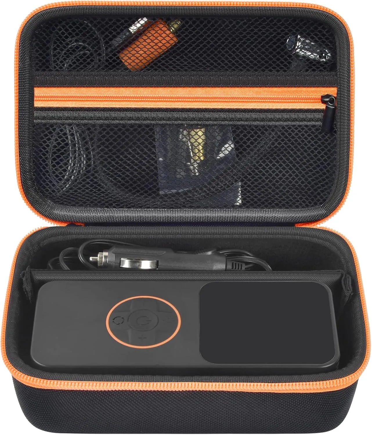 Portable Air Compressor Case Compatible with LOLSSA/for Modari/for OlarHike 12V DC 150PSI Tire Inflators - Hard Protective Storage Bag for Car Tire Pumps, Air Tubes & Tools (Box Only)