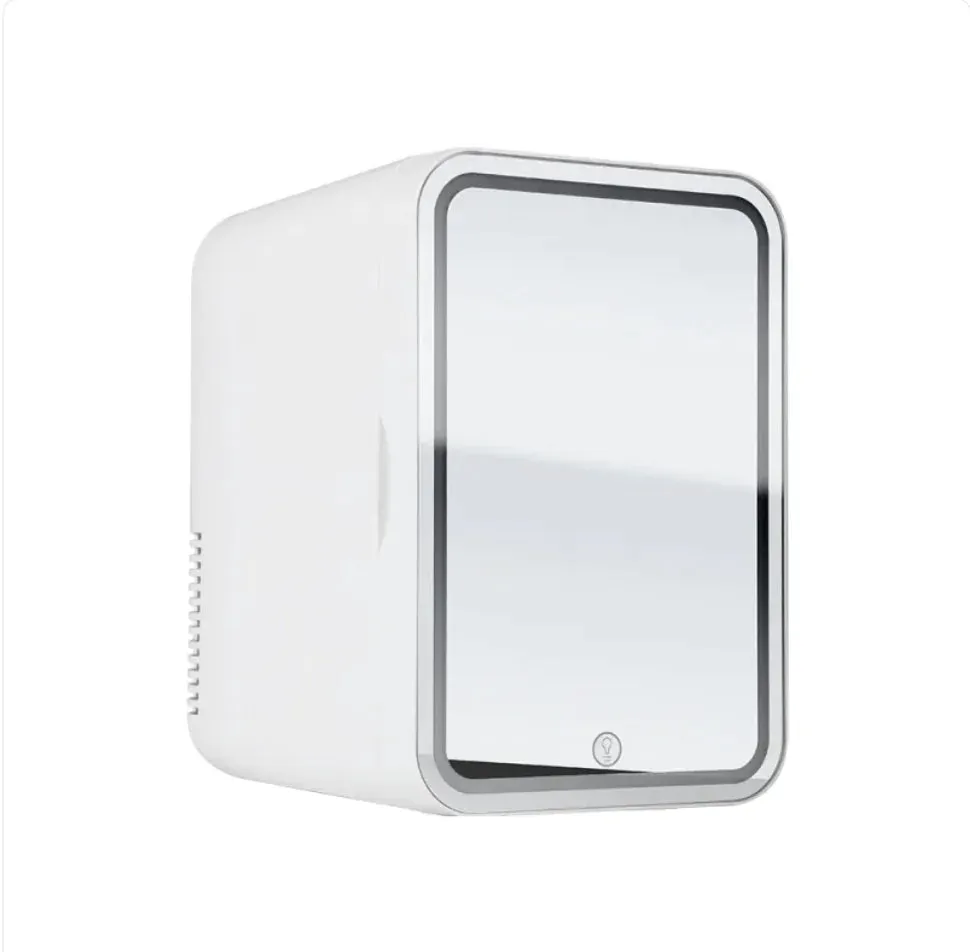 Portable Mini Beauty Fridge with Mirror, 110V