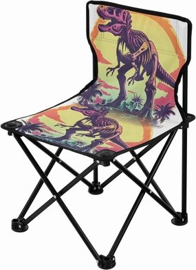 Portable Camping Folding Chairs Foldable Chair Small Dinosaur Skeleton Lightweight Backpacking Outdoor Outside Fishing