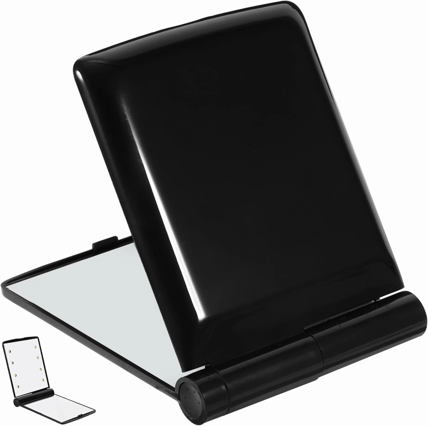 Portable Two Sided Handheld LED Makeup Mirror Compact High Definition for Travel and Nighttime Use Present for Professional Makeup Artists