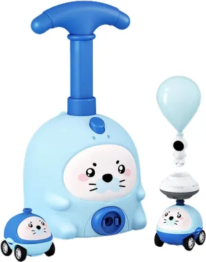 Power Balloon Car,Balloon Launch Toy Party Supplies Air Powered Racer - Educational Inertial Vehicle Toy Balloon Launch Car Racers for Birthday Easter Children's Day