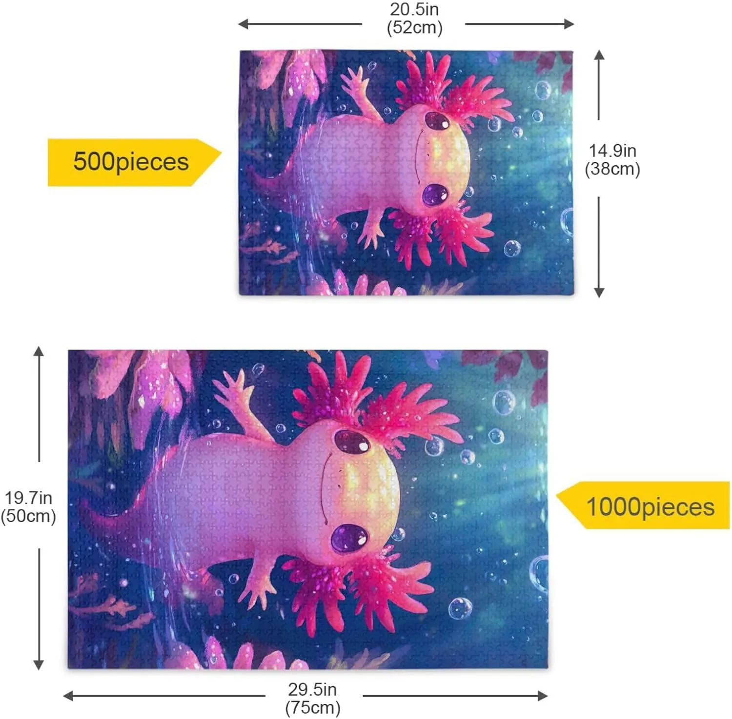 Puzzles for Adults 1000 Piece Cute Axolotl Jigsaw Puzzles Kids Game Toys Gift Home Decor 202b6523