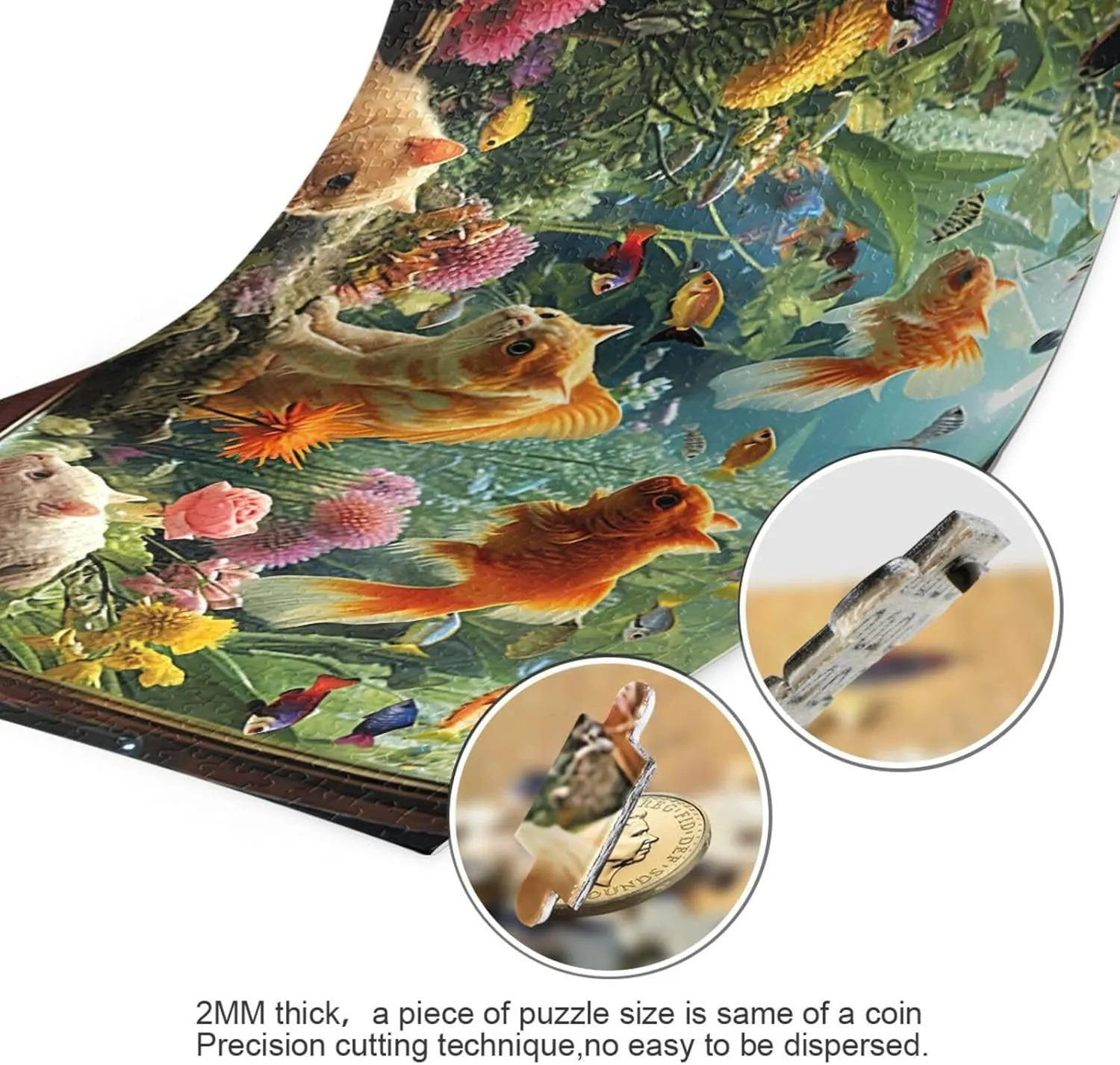 Puzzles for Adults 1000 Piece Cute Cats Fish Tank Jigsaw Puzzles Kids Game Toys Gift Home Decor 202a6345