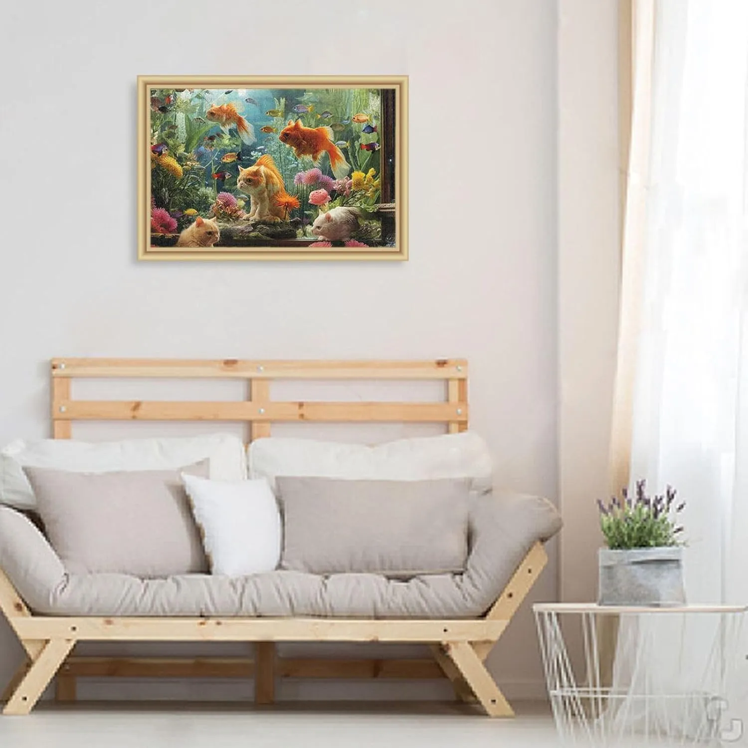 Puzzles for Adults 1000 Piece Cute Cats Fish Tank Jigsaw Puzzles Kids Game Toys Gift Home Decor 202a6345