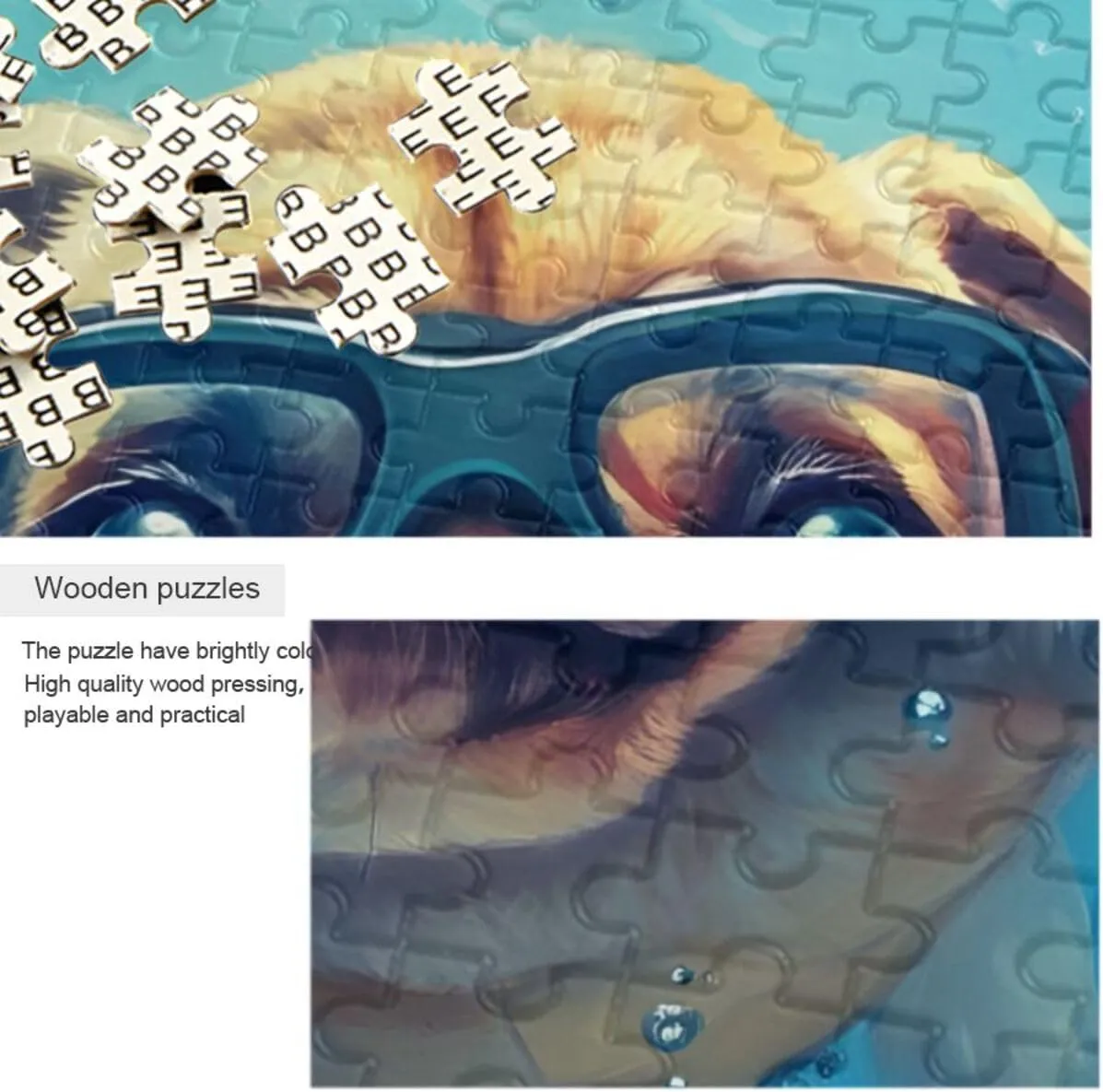 Puzzles for Adults 1000 Piece Cute Pug Swimming Underwater Fish Jigsaw Puzzles Kids Game Toys Gift Home Decor 202b8592