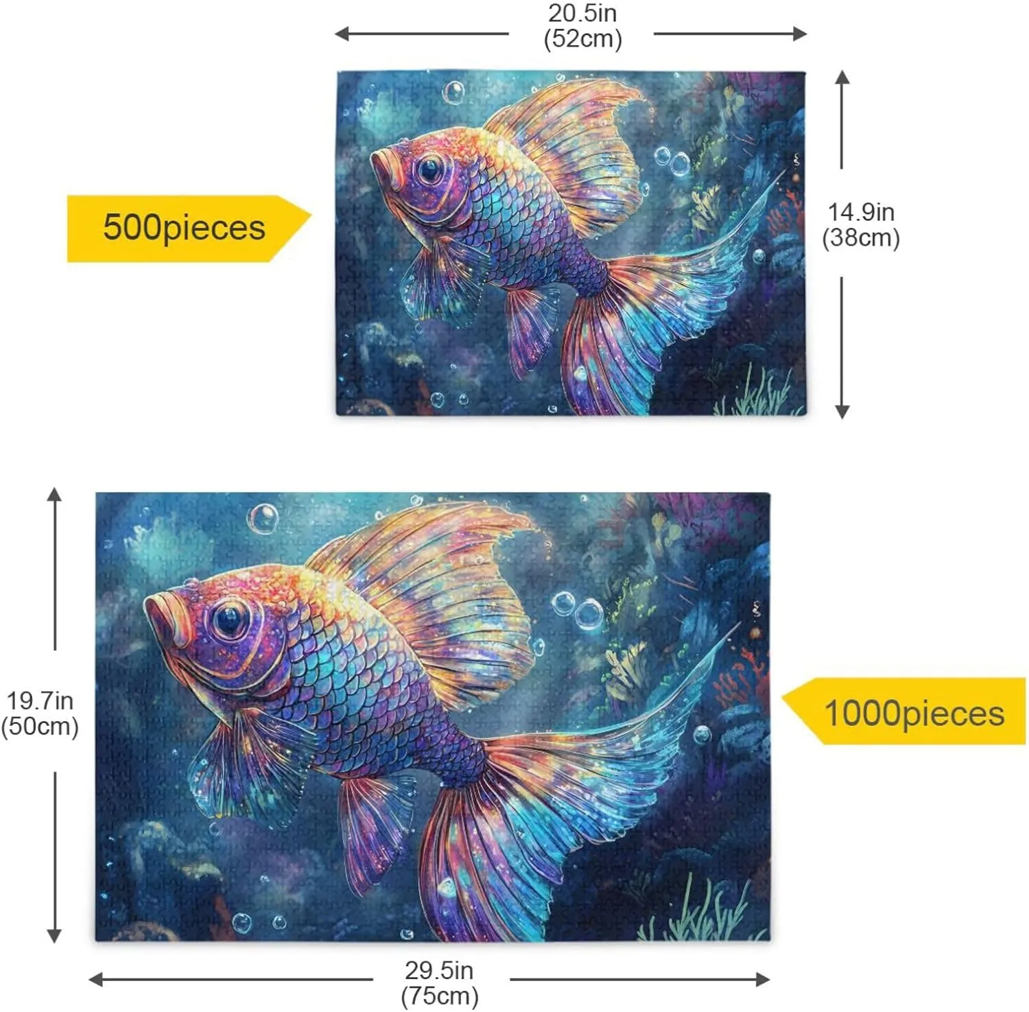 Puzzles for Adults 500 Piece Cute Fish Color Jigsaw Puzzles Kids Toy Game Gift 202b8721