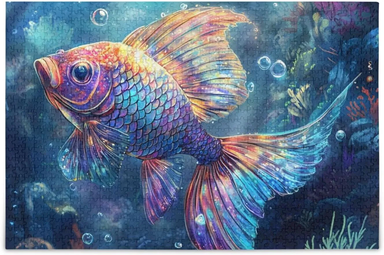 Puzzles for Adults 500 Piece Cute Fish Color Jigsaw Puzzles Kids Toy Game Gift 202b8721