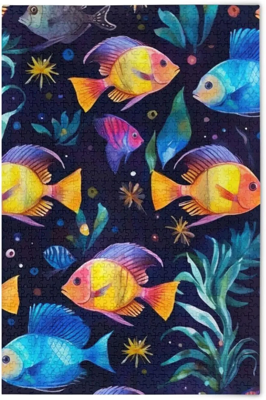 Puzzles for Adults 500 Piece Cute Whale Fish Jigsaw Puzzles Kids Toy Game Gift 202A2624
