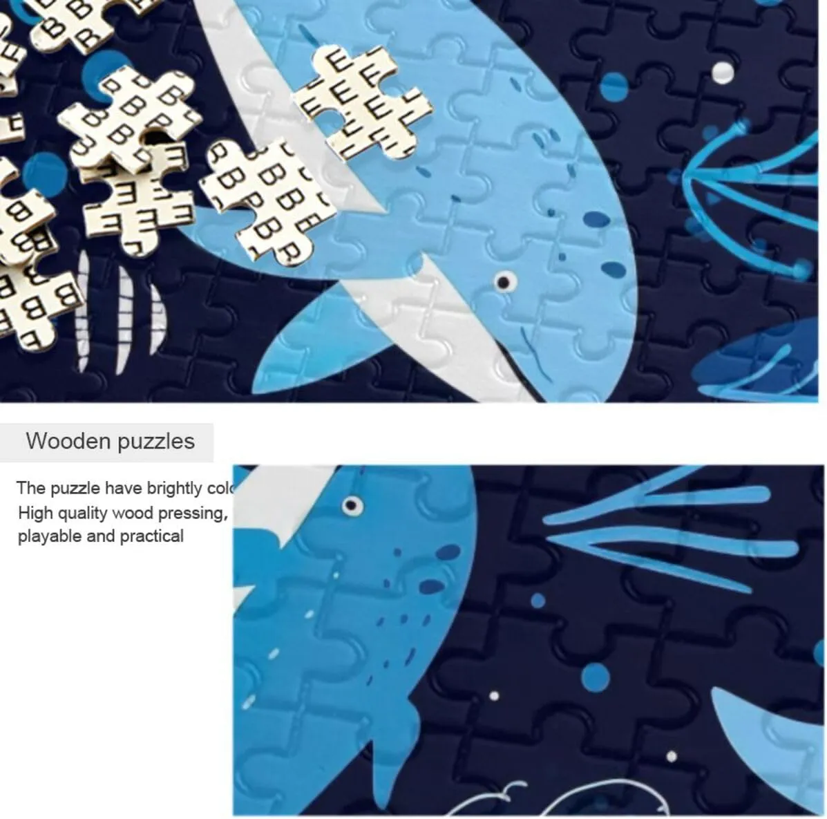 Puzzles for Adults 500 Piece Cute Whale Fish Jigsaw Puzzles Kids Toy Game Gift 202A2627