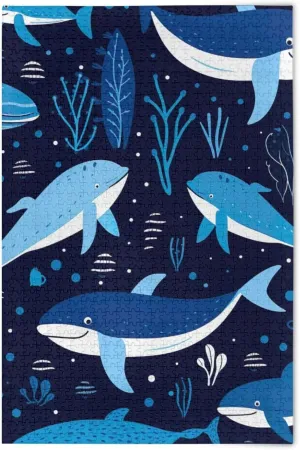 Puzzles for Adults 500 Piece Cute Whale Fish Jigsaw Puzzles Kids Toy Game Gift 202A2627