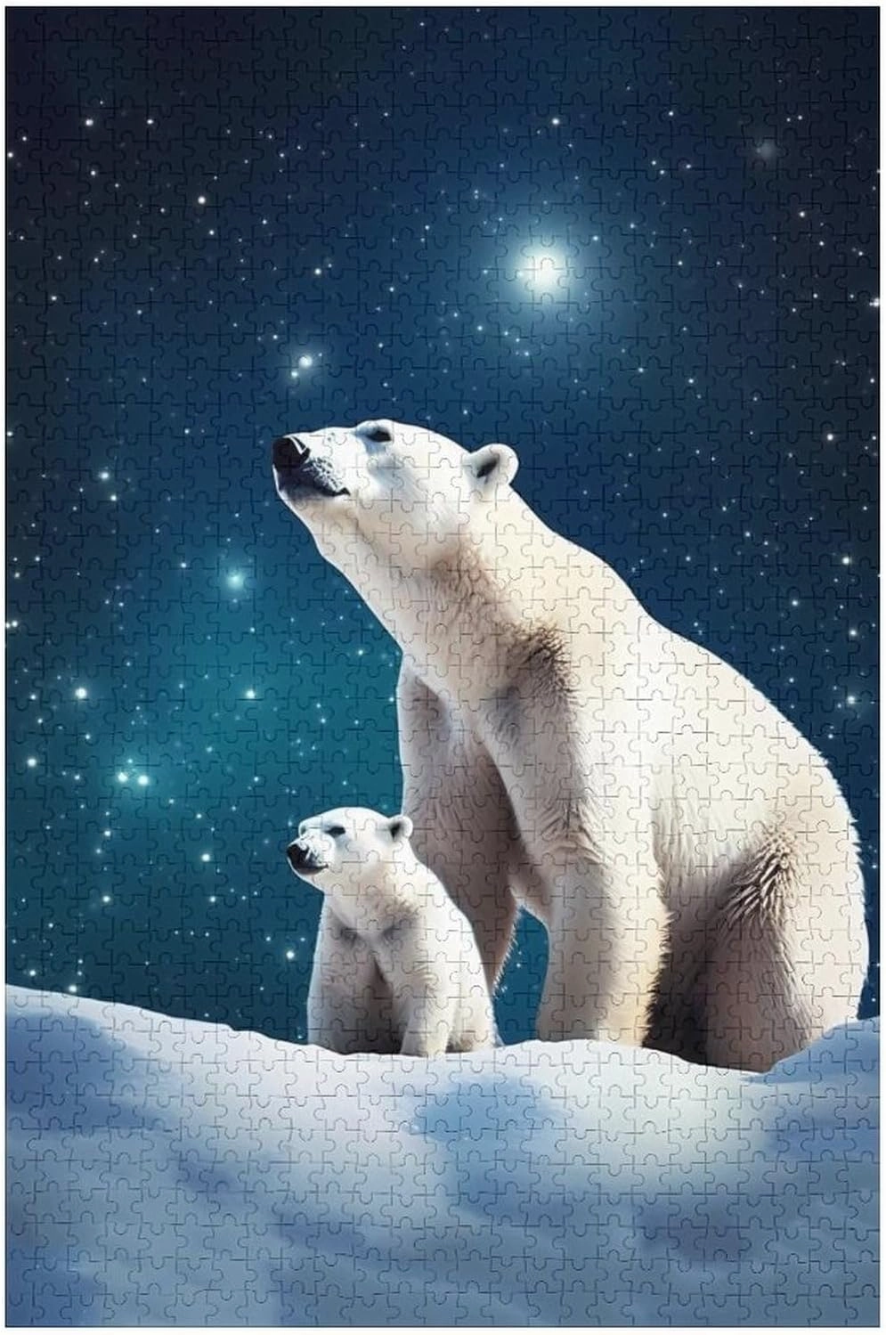 Puzzles for Adults 1000 Pieces - Cute Polar Bears Wild Animal Puzzle Challenging Educational Toys Gifts for Home Decor Family Activities