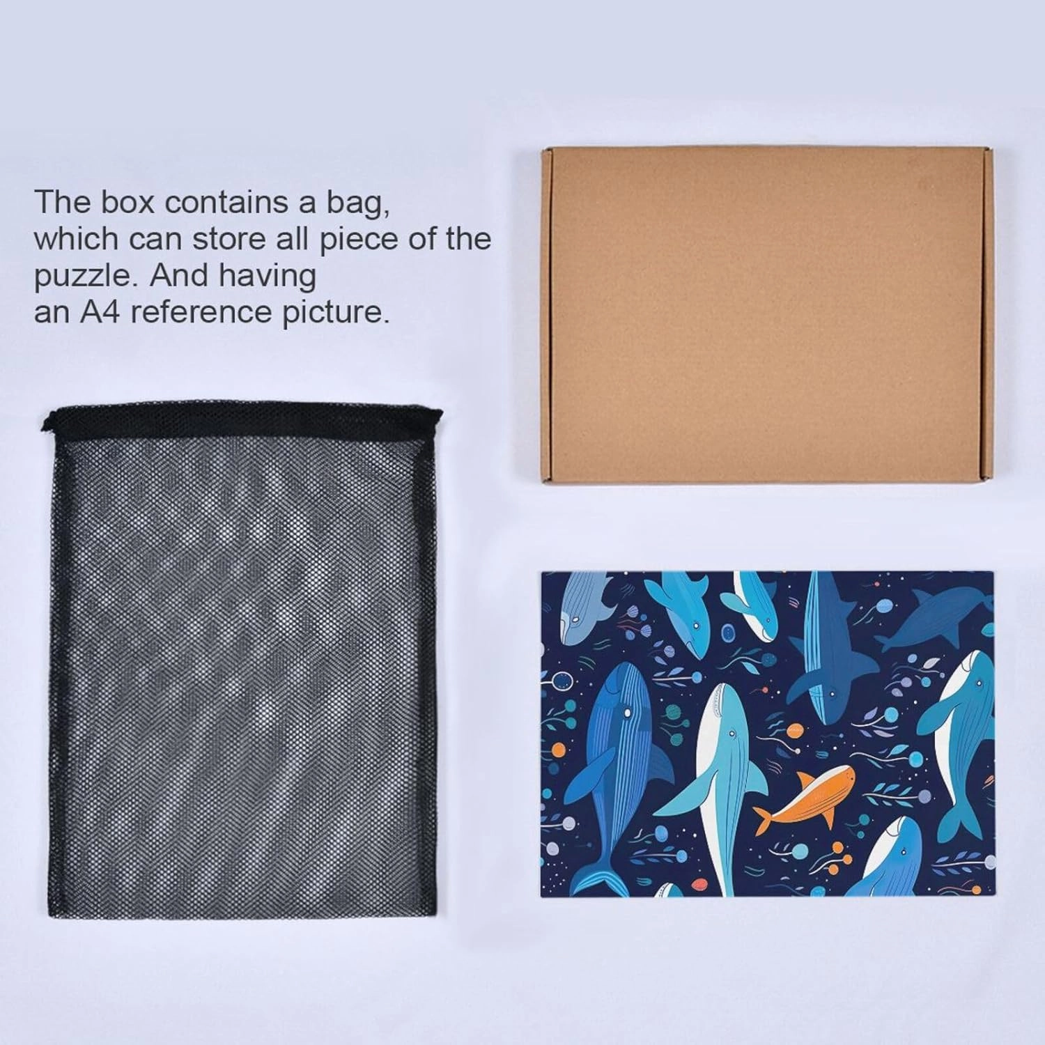 Puzzles for Adults 500 Piece Cute Whale Fish Jigsaw Puzzles Kids Toy Game Gift 202A2629